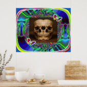 Three-eyed alien skull poster (Keuken)