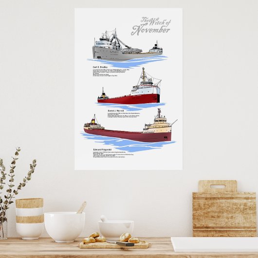 Three famous wrecks history poster (Keuken)