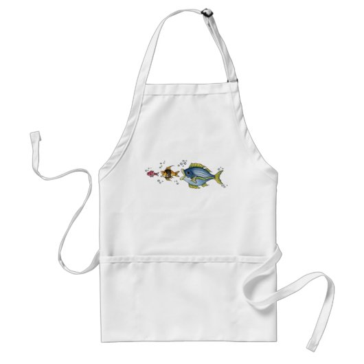 Three Fish - Apron Standaard Schort (Voorkant)