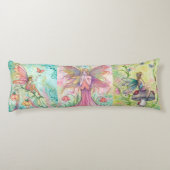 Three Flower Fairies beroemd gemaakt door Molly Ha Lichaamskussen (Achterkant)