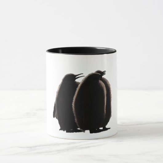 Three fluffy & cute Baby Penguins Mok (Midden)