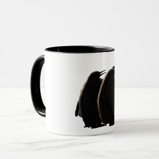 Three fluffy & cute Baby Penguins Mok (Voorkant links)