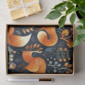 Three Foxes Woodland Pattern Decoupage Paper Tissuepapier (Geschenk)