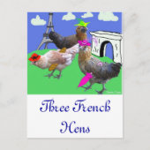 Three French Hens Briefkaart (Voorkant)