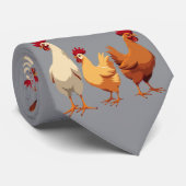 Three French Hens Cut-Out Stencil-Style Stropdas (Opgerold)