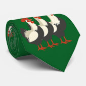 Three French Hens Retro Mid-Century Cut-Out 7 Stropdas (Opgerold)