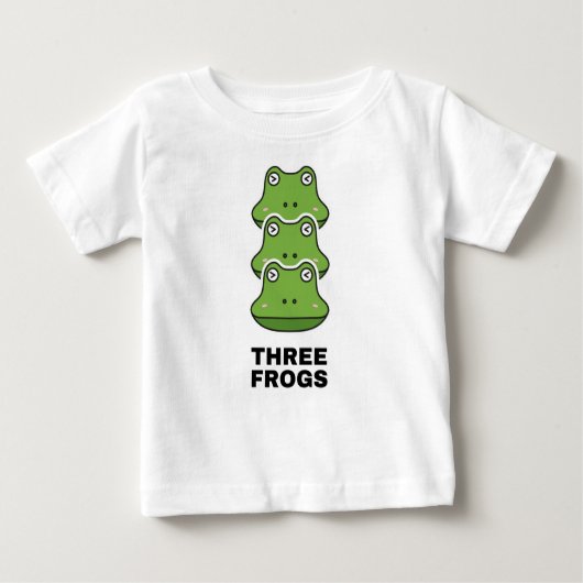 Three Frogs Stack Funny Toddler T-Shirt (Voorkant)