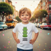 Three Frogs Stack Funny Toddler T-Shirt