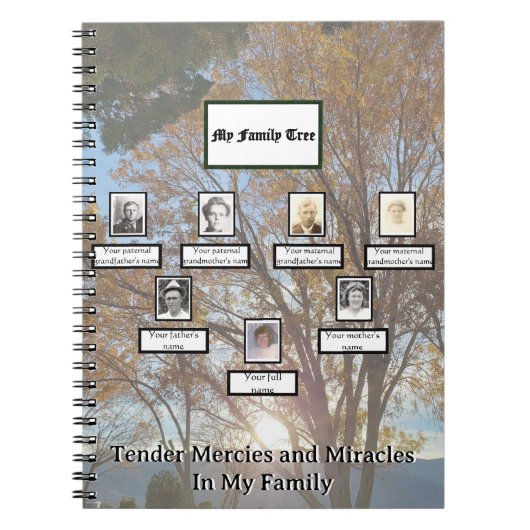 Three Generation Autumn Sunset Mercies Miracles Notitieboek (Voorkant)