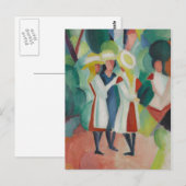 "Three Girls" Art briefkaart (Voorkant / Achterkant)