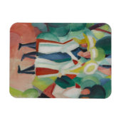 "Three Girls" Art magnet Magneet (Horizontaal)