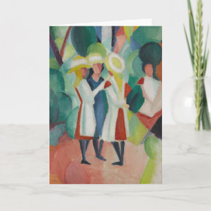 "Three Girls" Art wenskaart Kaart