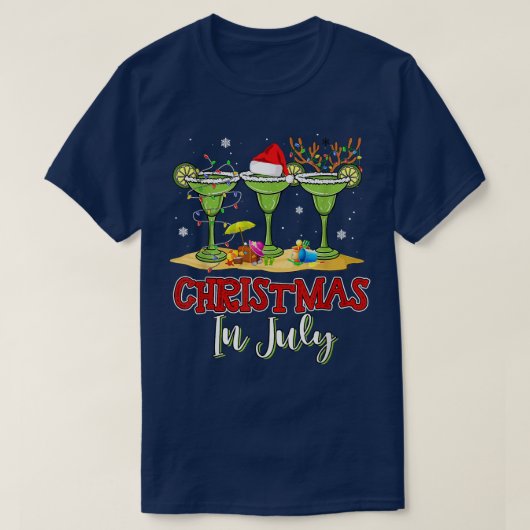 Three Glass Of Margarita Funny Drink Christmas in T-shirt (Design voorkant)