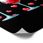 Three Gles Of Wine Valentines Day Couple Funny Dri Poster (Hoek)