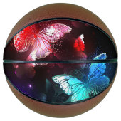 Three Glowing Butterflies on night background Basketbal (Voorkant)