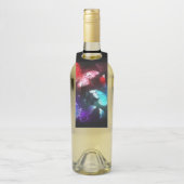 Three Glowing Butterflies on night background Flessenhanger (Op fles)