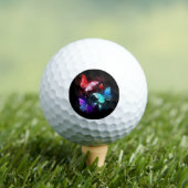 Three Glowing Butterflies on night background Golfballen (Insitu Shirt)