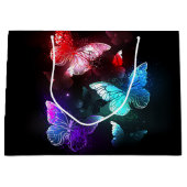 Three Glowing Butterflies on night background Groot Cadeauzakje (Voorkant)