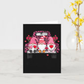 Three Gnomes And Leopard Truck Happy Valentine's D Kaart (Gele Bloem)