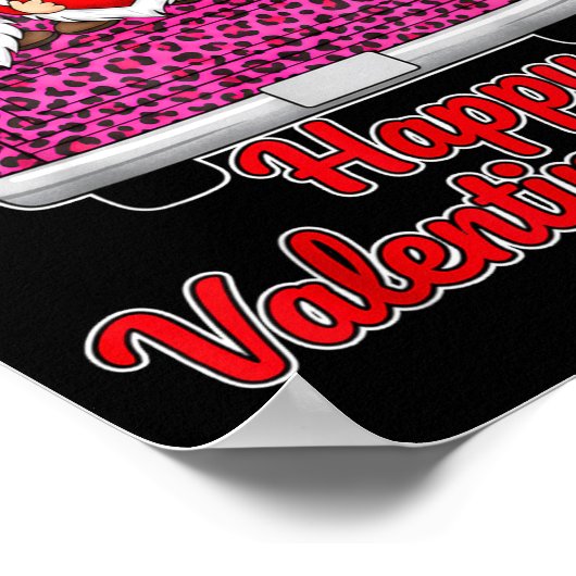 Three Gnomes And Leopard Truck Happy Valentine's D Poster (Hoek)