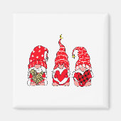 Three Gnomes Holding Heart Leopard Happy Valentine Magneet (Voorkant)