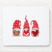 Three Gnomes Holding Heart Leopard Happy Valentine Muismat (Voorkant)