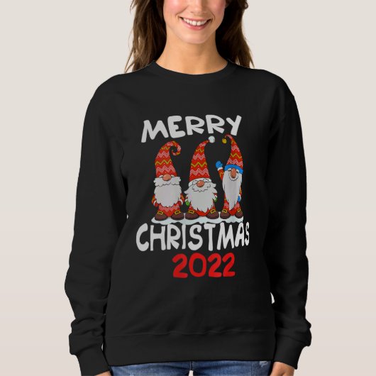 Three Gnomes Matching Family Merry Christmas 2022  Trui (Voorkant)