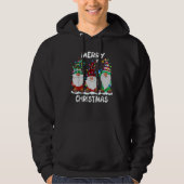 Three Gnomes Matching Family Merry Xmas Buffalo Pl Hoodie (Voorkant)