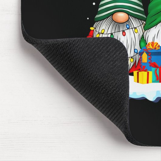 Three Gnomes Tree Lights Men Women Matching Xmas H Muismat (Hoek)