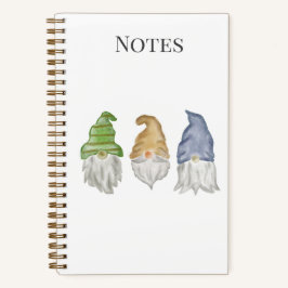 Three Gnomes Watercolor Spiral Notebook  Notitieboek