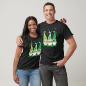 Three Green Irish Gnomes Shamrock Clover St Patric T-shirt (Unisex)