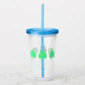Three Green Shamrock Trinity Acryl Drinkbeker (Voorkant)