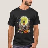 Three Greyhound Dogs Witch Scary Mummy Halloween T-shirt (Voorkant)