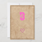 Three Haw Pink, Western 3rd Birthday Kaart (Achterkant)