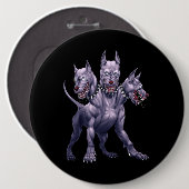Three Headed Dog Cerberus Ronde Button 6,0 Cm (Voorkant /achterkant)