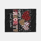 Three Hearts Cupid's Favoriete Maatschappelijk Wer Fleece Deken (Voorkant (Horizontaal))