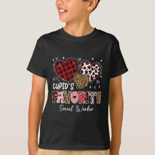 Three Hearts Cupid's Favoriete Maatschappelijk Wer T-shirt