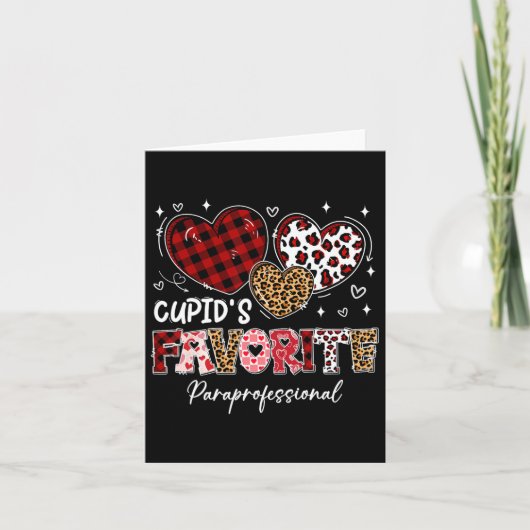 Three Hearts Cupid's Favoriete Paraprofessional Va Kaart (Voorkant)