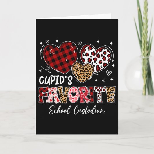Three Hearts Cupid's Favoriete School Schoonmaker  Kaart (Voorkant)