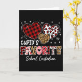 Three Hearts Cupid's Favoriete School Schoonmaker  Kaart (Gele Bloem)
