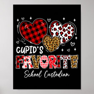 Three Hearts Cupids Favoriete School Schoonmaker V Poster