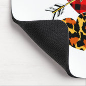 Three Hearts Leopard Buffalo Plaid Valentines Day  Muismat (Hoek)