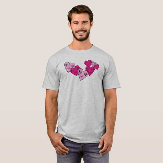 Three Hearts  T-shirt (Voorkant volledig)