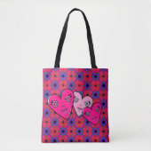 Three Hearts  Tote Bag (Voorkant)