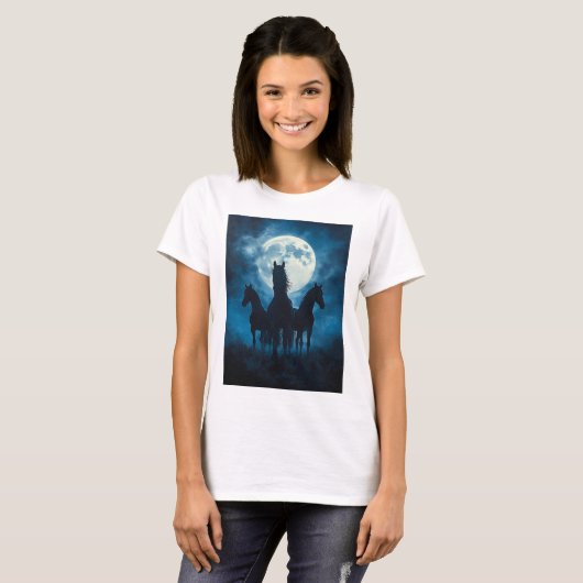 Three Horse Moon T-shirt (Voorkant volledig)