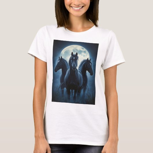 Three Horse Moon T-shirt (Voorkant)