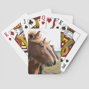 Three horses in a row Playing Cards Speelkaarten