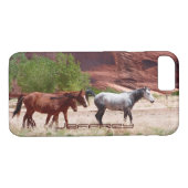 Three Horses Roaming Wild in Canyon, Name Case-Mate iPhone Case (Achterkant (Horizontaal))