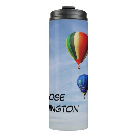Three Hot Air Balloons in cloudy sky Personalize Thermosbeker (Voorkant)