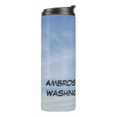 Three Hot Air Balloons in cloudy sky Personalize Thermosbeker (Gedraaid links)